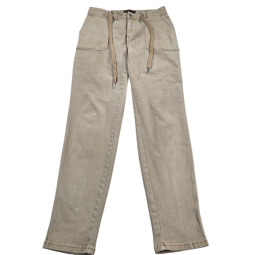 Judy Blue High Waist Garment Dyed Khaki Cuffed Jogger Denim Jeans Size 9/29